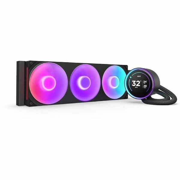 NZXT Kraken Elite 360 RGB RL-KR36E-B2 1 Cooling Fan/Radiator/Pump - CPU, Processor - 2127.2 L/min Maximum Airflow - 2400 rpm - L