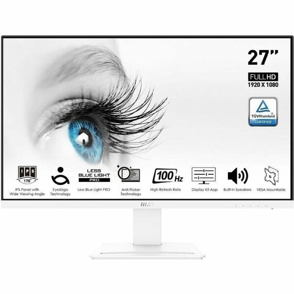 MSI Pro MP273AW 27" Class Full HD LCD Monitor - 16:9 - 27" Viewable - In-plane Switching (IPS) Technology - 1920 x 1080 - 16.7 Million Colours - Sync
