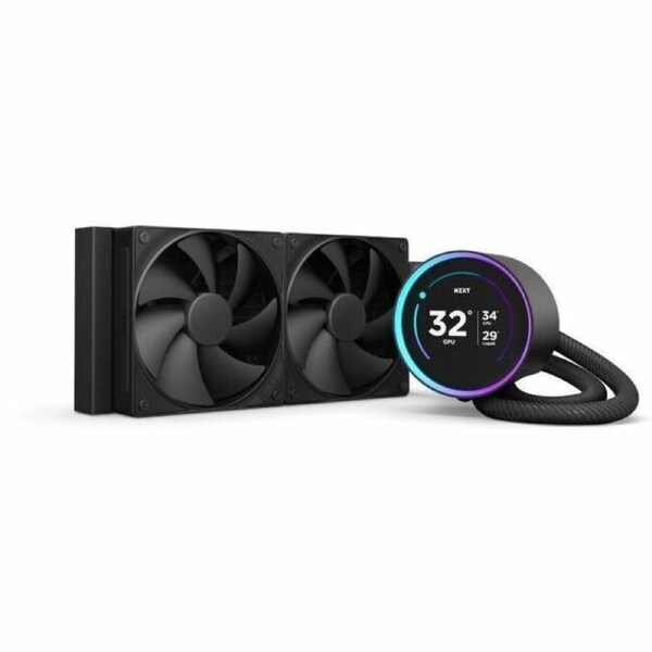 NZXT Kraken Elite 240 RL-KN24E-B2 1 Cooling Fan/Radiator/Pump - Processor - 120 mm Maximum Fan Diameter - 2 x Fan(s) - 2080.4 L/