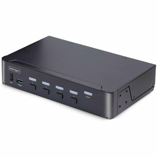 4-Port DisplayPort KVM Switch 8K 60Hz / 4K 144Hz Single Display DP 1.4 2x USB 3.0 Ports 4x USB 2.0 HID Ports Push-Button/Hotkey