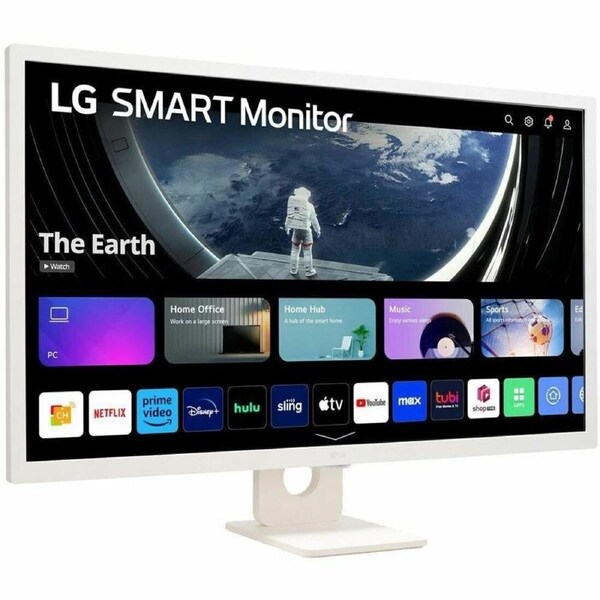 LG 32SR50F-W 32" Class Full HD Smart LCD Monitor - 16:9 - 31.5" Viewable - In-plane Switching (IPS) Technology - 1920 x 1080 - 16.7 Million Colours -
