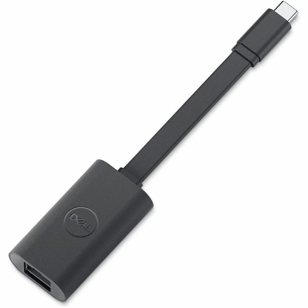 Dell 2.5Gigabit Ethernet Adapter - 2.5GBase-T - Black - USB Type C - 2.50 Gbit/s Data Transfer Rate - 1 Port(s) - 1 - Twisted Pa