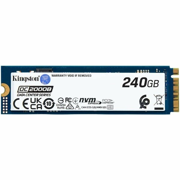 Kingston DC2000B 240 GB Solid State Drive - M.2 2280 Internal - PCI Express NVMe (PCI Express NVMe 4.0 x4) - Server Device Suppo