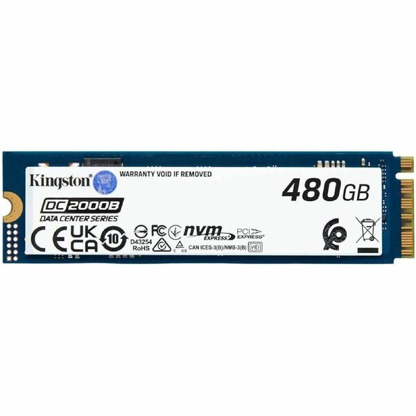 Kingston DC2000B 480 GB Solid State Drive - M.2 2280 Internal - PCI Express NVMe (PCI Express NVMe 4.0 x4) - Server, Data Center