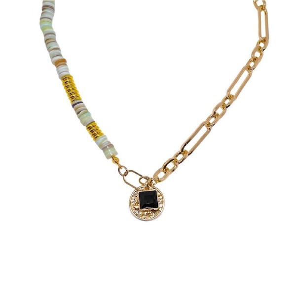 Fashion Natural Stone Necklace Retro Clavicle Chain Simple Jewelry Women