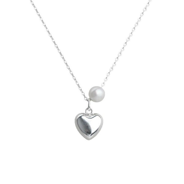 Luxury Zircon Love Pendant Necklace Elegant Copper Chain Jewelry Gift