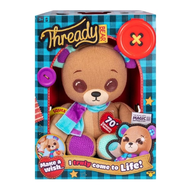 Thready Bear Interactive Teddy Bear 14 inch Plush