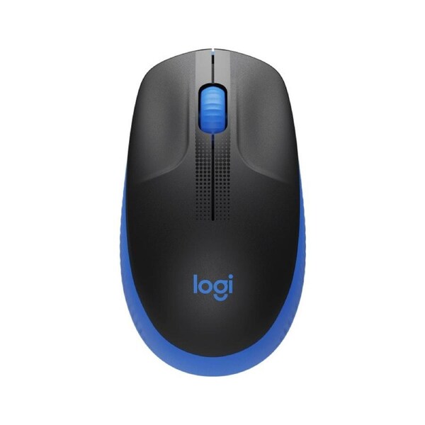 Logitech M190 Full-Size Wireless Mouse - BLUE from up to 10 meters away 1000 dpi, ONE AA- 18 months of worry-free usage