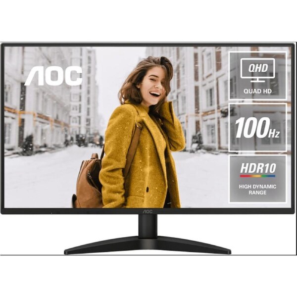 AOC 27' Q27B36 27' IPS QHD 2560x1440, 4ms, 350cd/m2, 100Hz, HDR10, IPS, Adaptive Sync, DP, HDMI, VESA 100x100mm