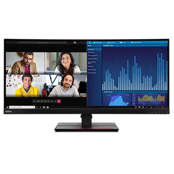 LENOVO ThinkVision P34W-20 34' 60Hz QHD IPS Monitor 3440 x 1440 21:09 4ms Height Adjustable Tilt Swivel HDMI DP Ethernet USB Speakers VESA 3yr wty