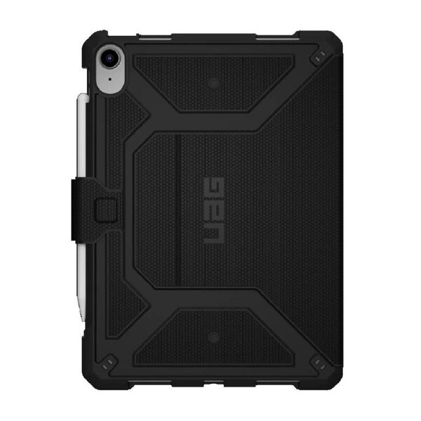 UAG Metropolis Apple iPad (10.9') (10th Gen) Folio Rugged Case - Black (123396114040), DROP+ Military Standard, Adjustable Stand,Pencil holder