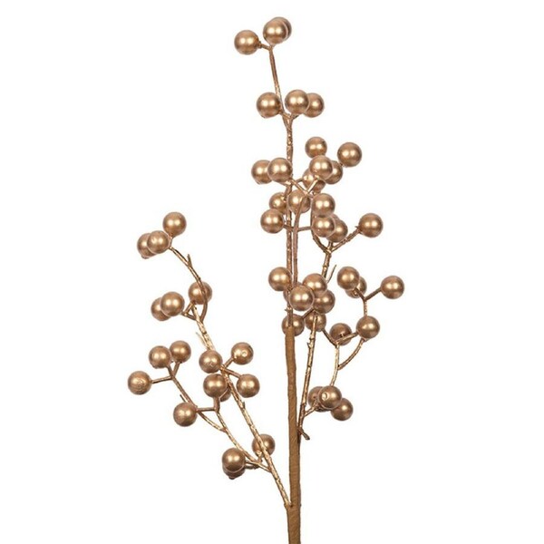 Gold Berry Christmas Tree Pick Ornament 45cm