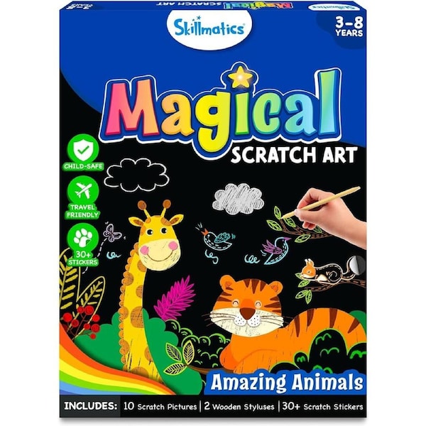 Skillmatics - Magical Scratch Art Amazing Animals