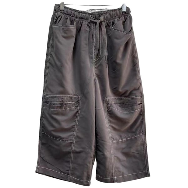 Mens 3/4 Longer Length Microfibre Cargo Shorts Bottoms - Rabbit S