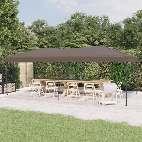 Folding Party Tent Taupe 3x6 m vidaXL