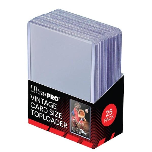 Ultra Pro: 2-5/8 x 3-3/4 Vintage Sized Toploader 25ct