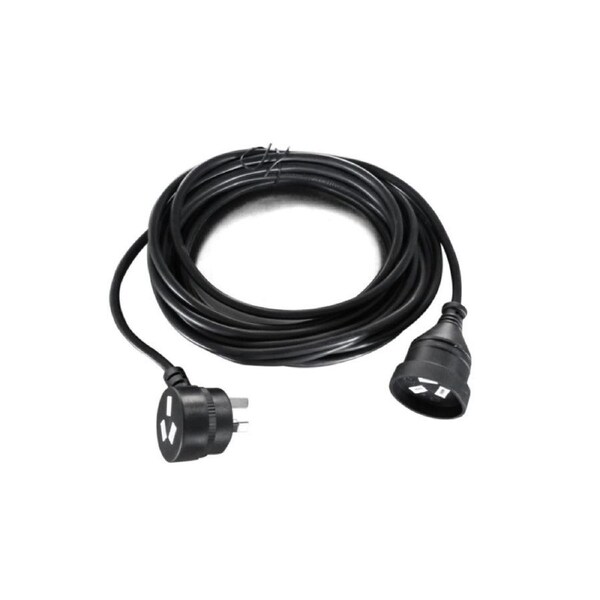 8Ware AU Power Cable Extension 3-Pin Male to Female 2m 3-Pin AU Piggy Back Black