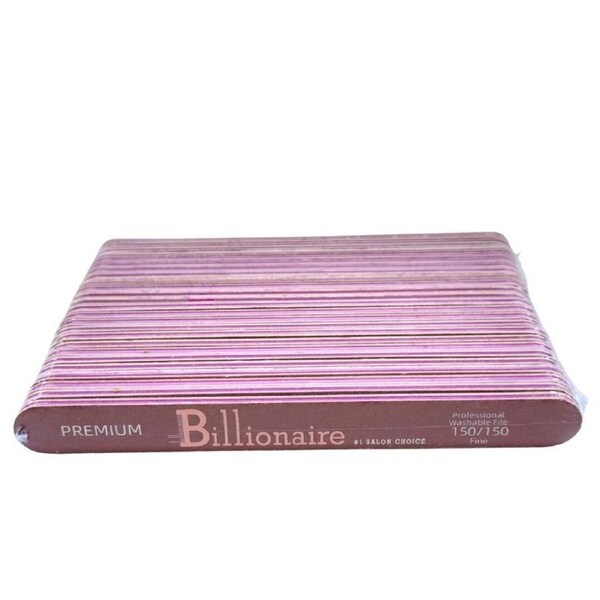 Billionaire - Nail Files Premium Buffer Red Straight Fine 150/150 Grit 25 pcs