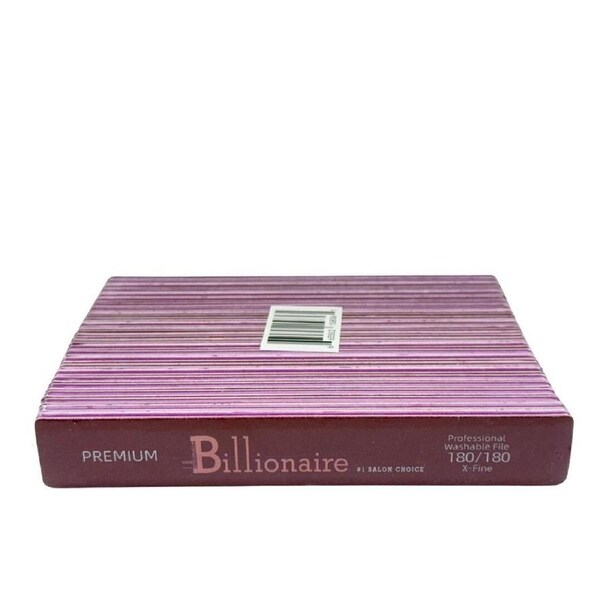 Billionaire - Nail Files Premium Buffer Red Square X-Fine 180/180 Grit 25 pcs