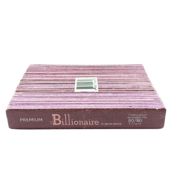 Billionaire - Nail Files Premium Buffer Red Square X-Coarse 80/80 Grit 25 pcs
