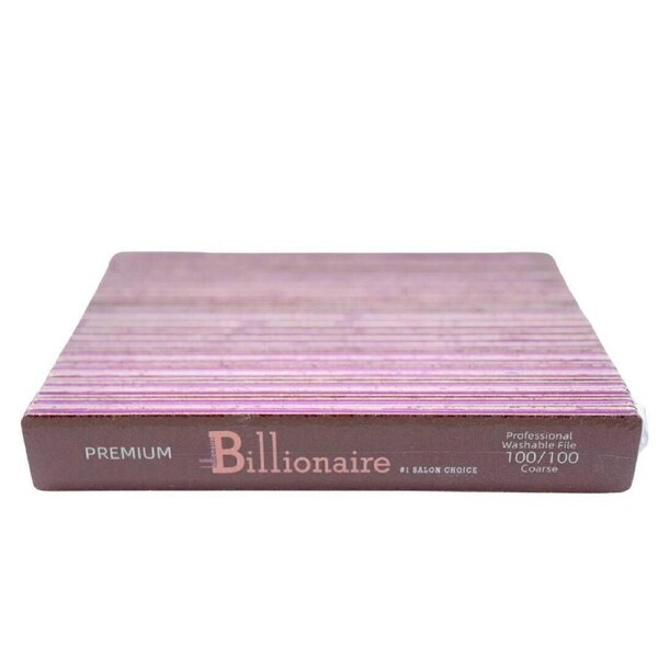 Billionaire - Nail Files Premium Buffer Red Square Coarse 100/100 Grit 25 pcs
