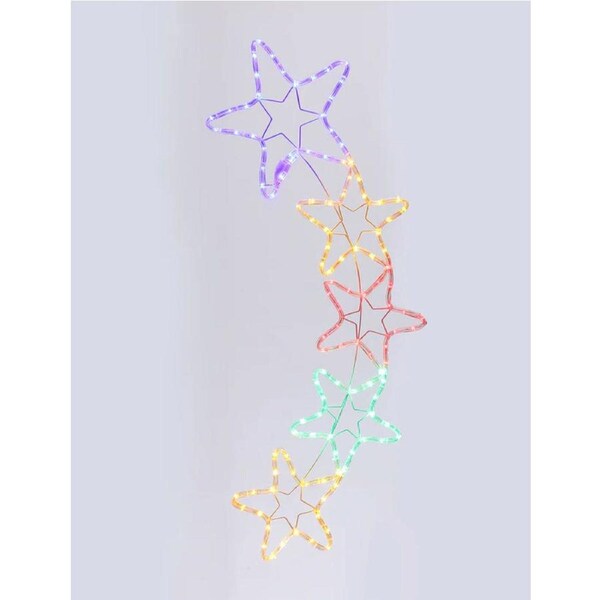MULTI COLOUR Christmas Motif 5 Stars
