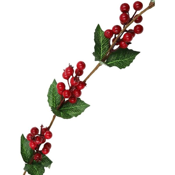 Garland With Red Berries 1.3m