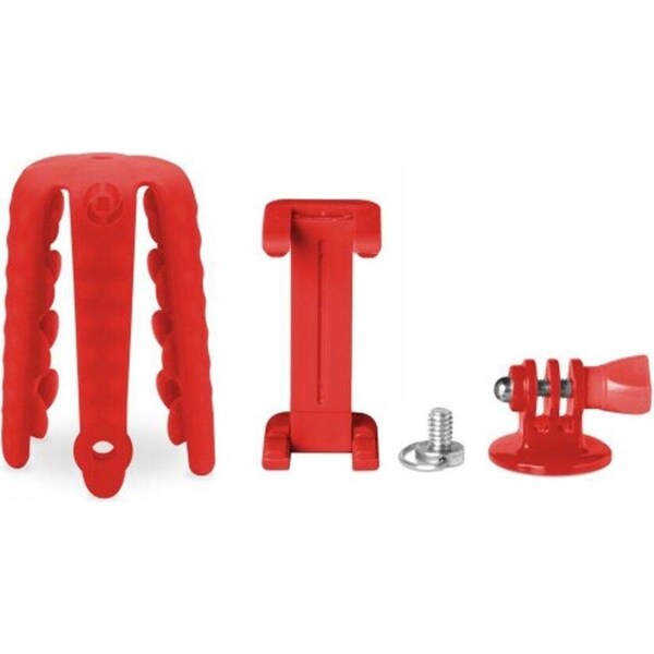 Celly Squiddy Flexible Mini Tripod Silicone Phone/Camera Holder 20cm Red