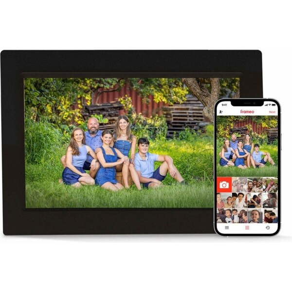 FireFly Frameo 10.1'' Wi-Fi Digital Photo Frame w/ Stand 32GB Storage Glass
