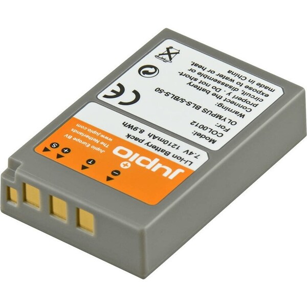 Jupio Li-Ion 7.4V 1210mAh Rechargeable Battery For Olympus BLS-5/PS-BLS5 Cam