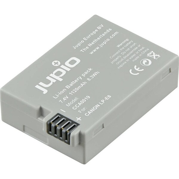 Jupio Li-Ion 7.4V 1120mAh Rechargeable Battery For Canon LP-E8/NB-E8 Camera