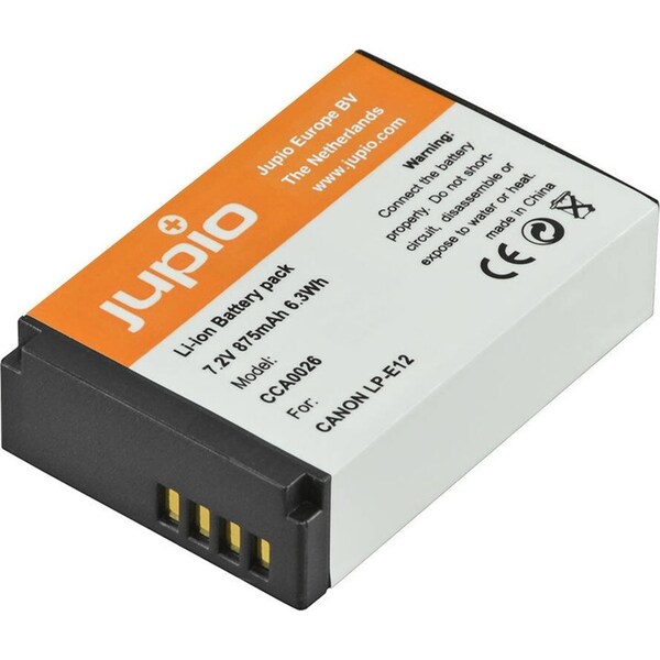Jupio Li-Ion 7.2V 875mAh Rechargeable Battery For Canon LP-E12/NB-E12 Camera