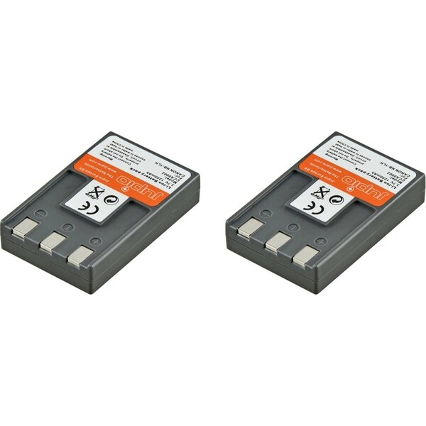 2x Jupio Li-Ion 3.7V 1250mAh Rechargeable Battery For Canon NB-1L/1LH Camera