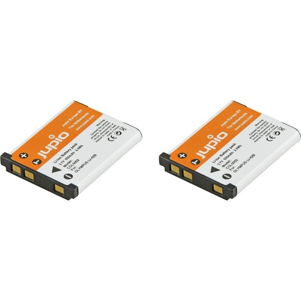 2x Jupio Li-Ion 3.7V 650mAh Rechargeable Battery For Olympus Li-40B/Li-42B Cam