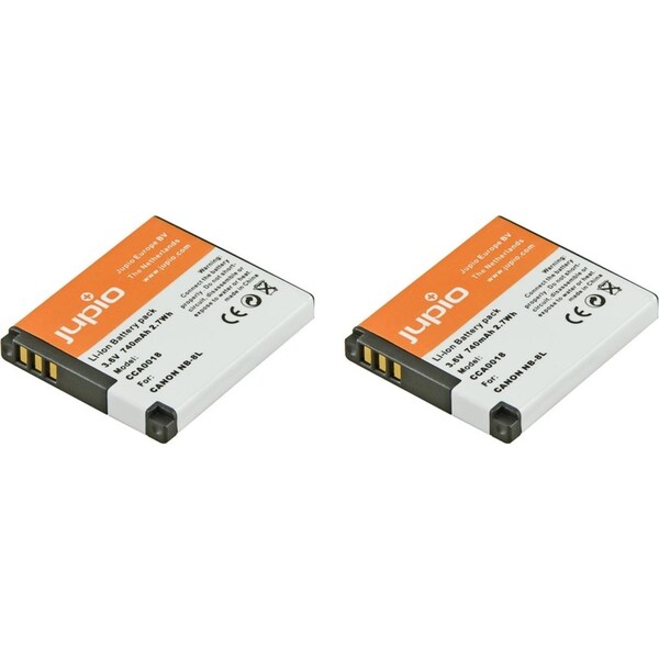 2x Jupio Li-Ion 3.6V 740mAh Rechargeable Battery For Canon NB-8L Digi Camera