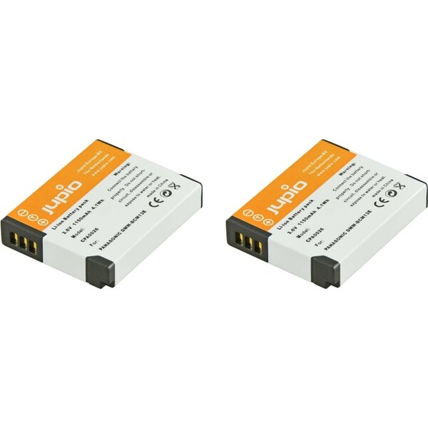 2x Jupio Li-Ion 3.6V 1150mAh Rechargeable Battery For Panasonic DMW-BCM13E Cam