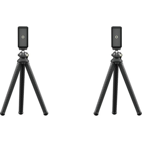 2x FireFly FFT-F1C Flexible Camera Tripod w/ Removable Smartphone Holder Black