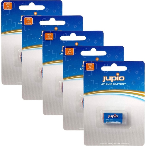 5x Jupio CR2 3V Lithium Battery Power Replacement Spare For Digital Camera Blue