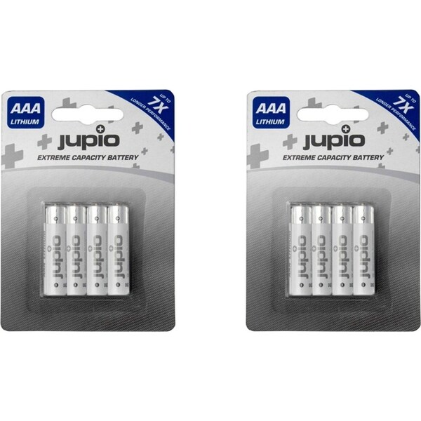 8pc Jupio Long Lasting Non-Rechargeable 1250mAh Lithium Batteries AAA VPE-14