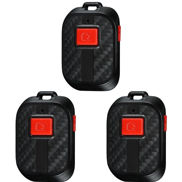 3x FireFly FBTR-BT Portable Bluetooth Remote Control For Smartphones 4x3cm BLK