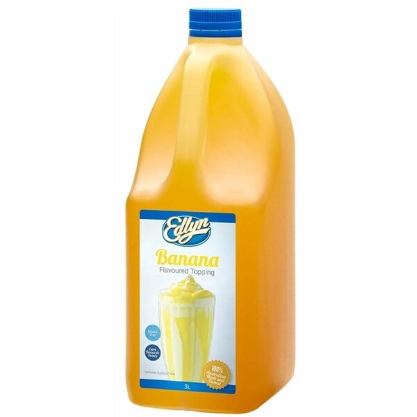 Edlyn Banana Topping 3L Milkshakes Ice Cream Bulk