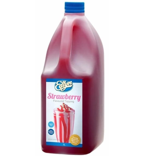 Edlyn Strawberry Topping 3L Milkshakes Ice Cream Bulk