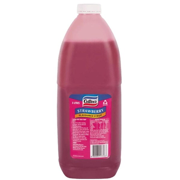 Cottees Strawberry Topping 3L Milkshakes Ice Cream Bulk