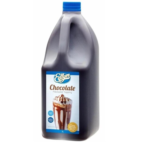 Edlyn Chocolate Topping 3L Milkshakes Ice Cream Bulk