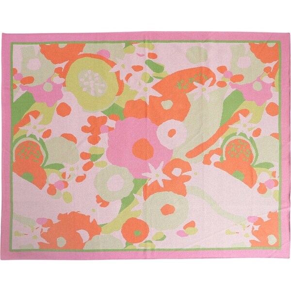 Annabel Trends Cotton Knit Throw Blanket Sofa Decor 125x150cm Tutti Fruitti
