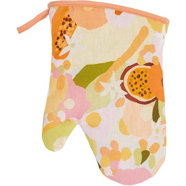 Annabel Trends Linen Single Oven Mitt Cooking Glove 18x26cm Tutti Fruitti