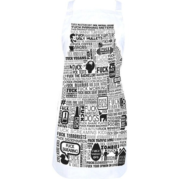 Annabel Trends Cotton Kitchen Apron Cooking/Baking One Size 60x80cm F Word