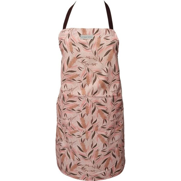 Annabel Trends Cotton Apron 60x80cm Kitchen Cooking Bib Bottlebrush Light