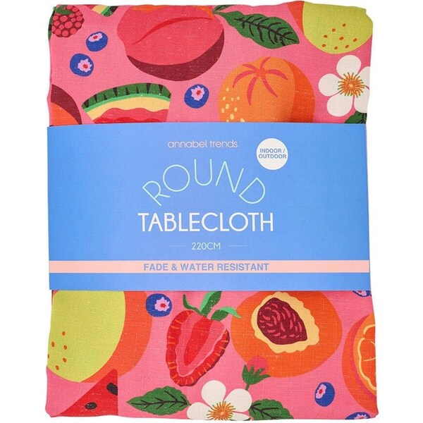 Annabel Trends 220cm Round Tablecloth Table Cover Tropicana