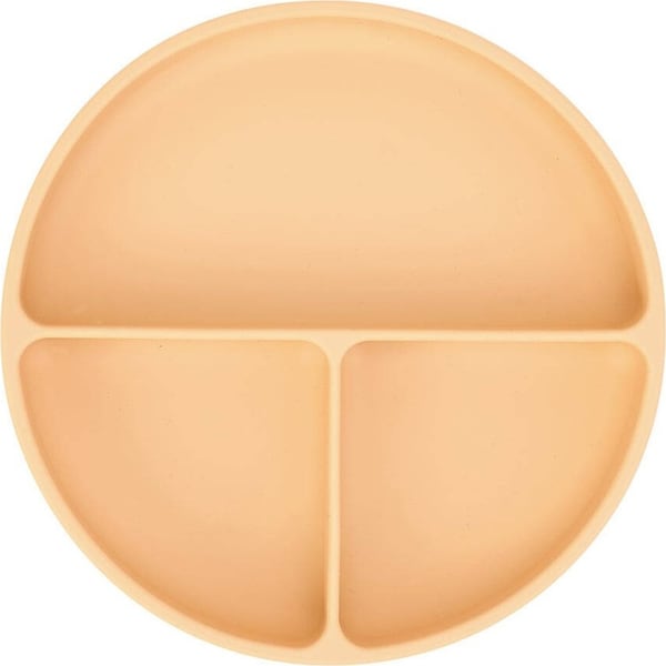 Annabel Trends Silicone Kids/Baby Feeding Suction Plate Divided 18cm Caramel